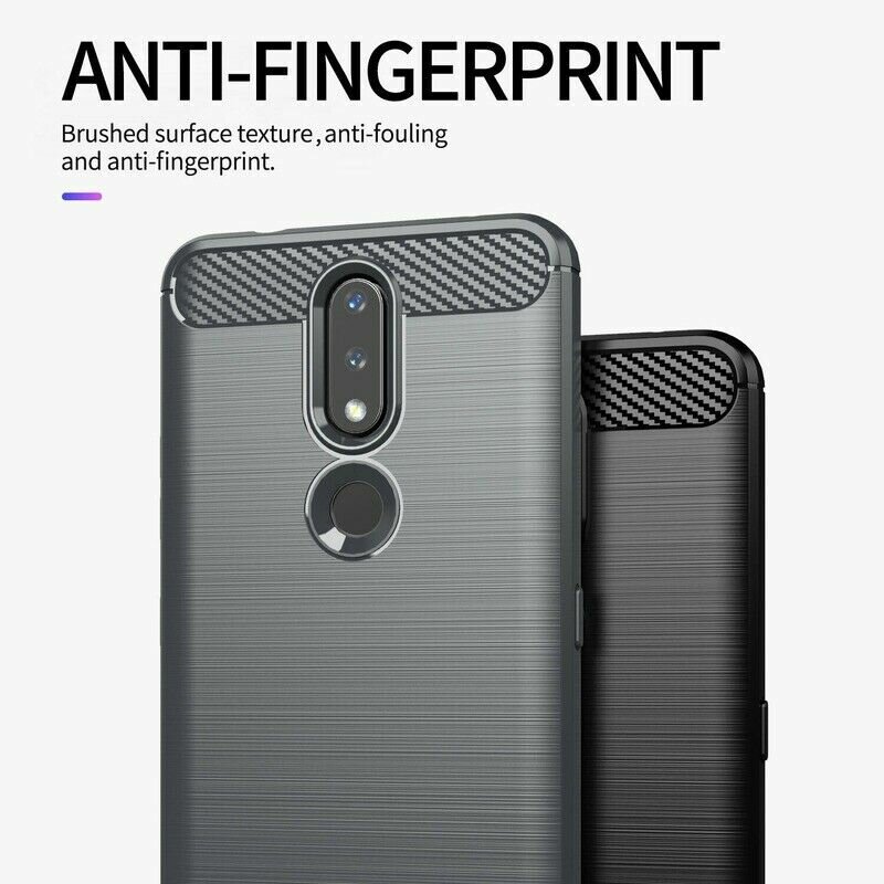 Husa Nokia 2.4 Techsuit Carbon Silicone, negru