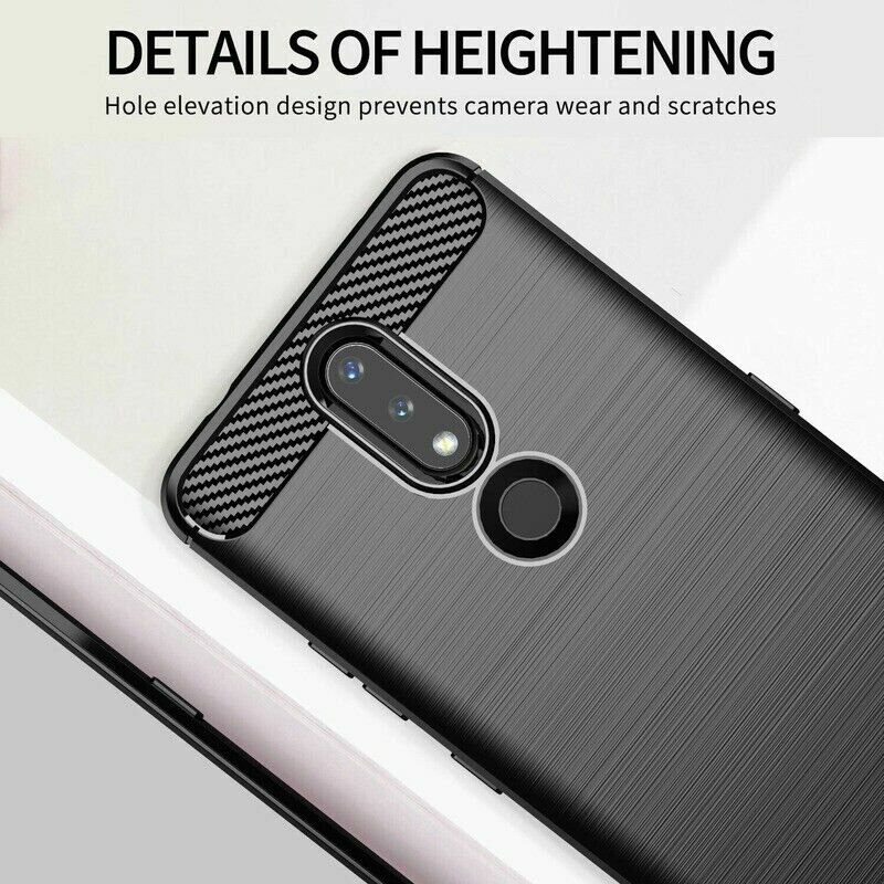 Husa Nokia 2.4 Techsuit Carbon Silicone, negru