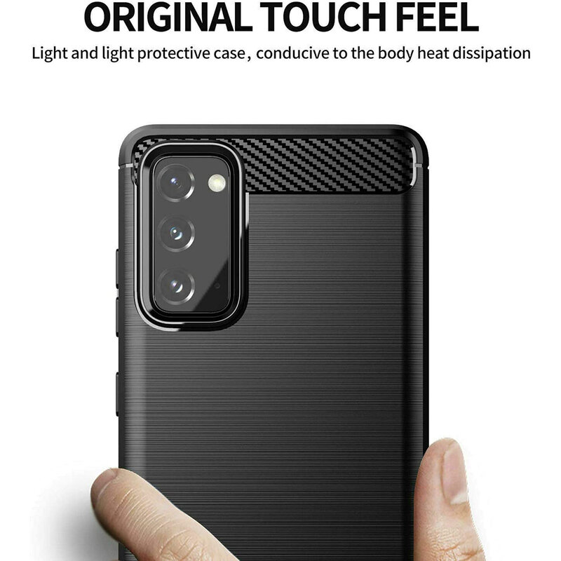 Husa Samsung Galaxy S20 FE Techsuit Carbon Silicone, negru