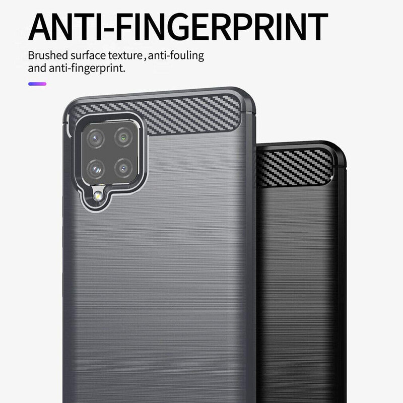 Husa Samsung Galaxy A42 5G Techsuit Carbon Silicone, negru