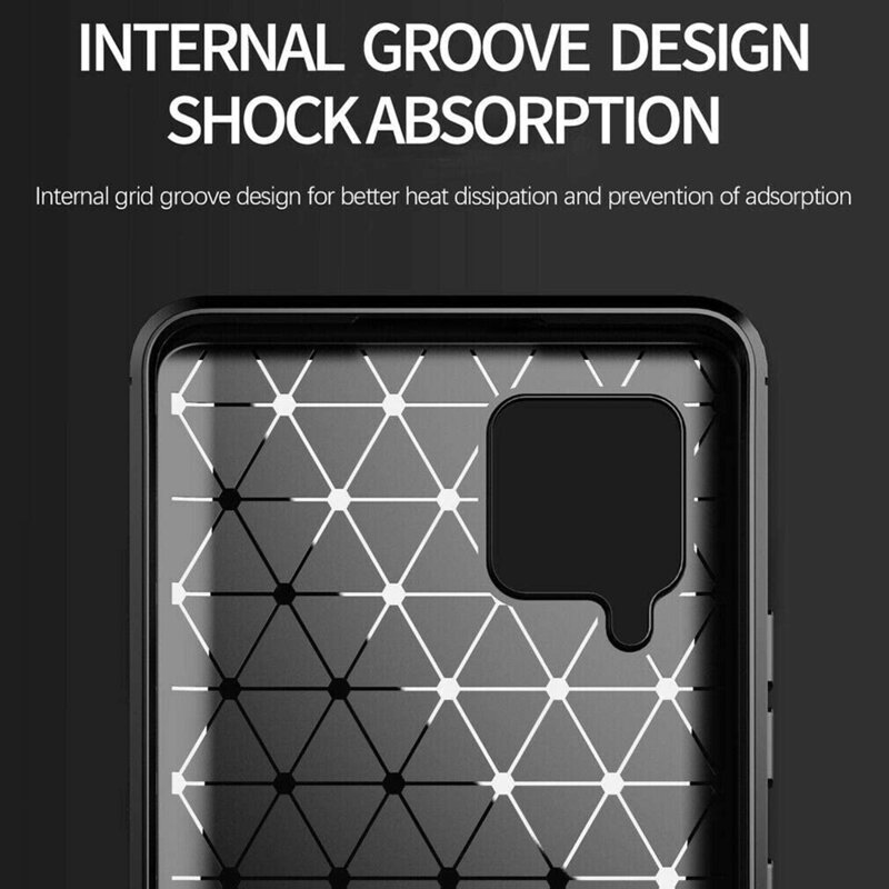 Husa Samsung Galaxy A42 5G Techsuit Carbon Silicone, negru