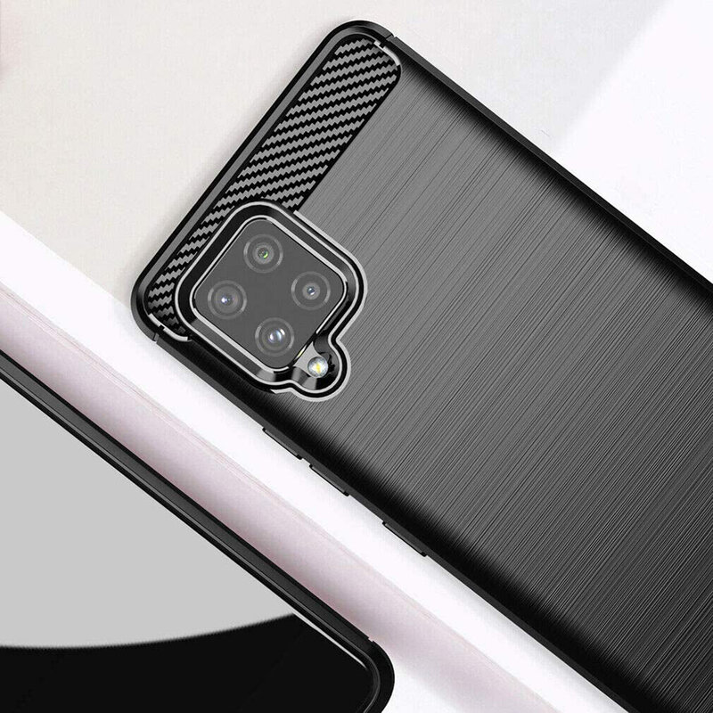 Husa Samsung Galaxy A42 5G Techsuit Carbon Silicone, negru