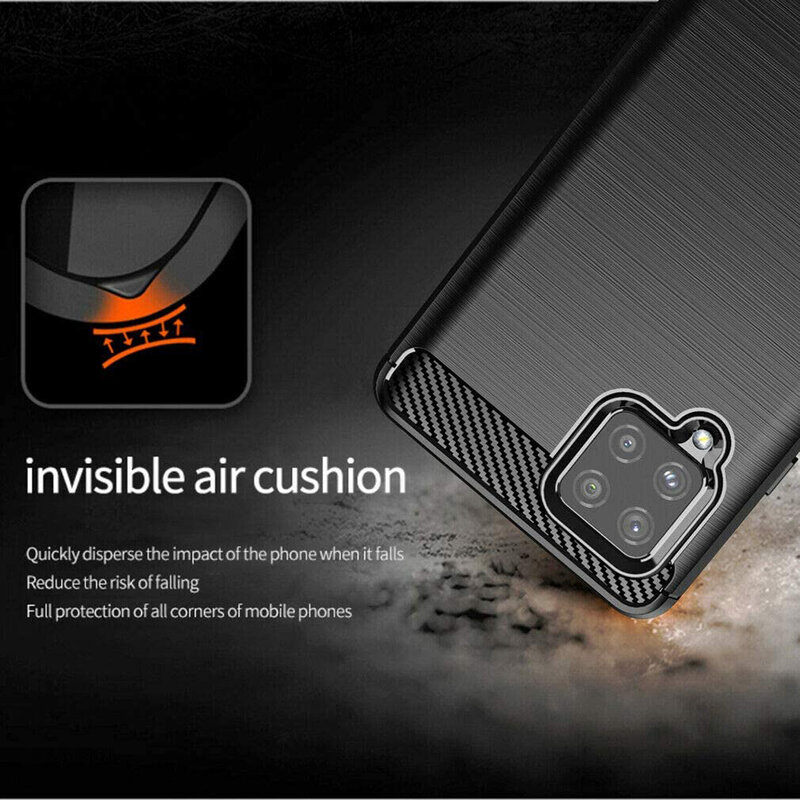 Husa Samsung Galaxy A42 5G Techsuit Carbon Silicone, negru