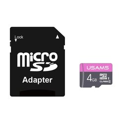 Card de memorie Micro SDHC Clasa 10 + adaptor Usams 4GB, US-ZB115