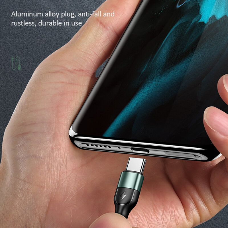 Cablu date Type-C incarcare rapida Usams U55, 2A, 1m, negru