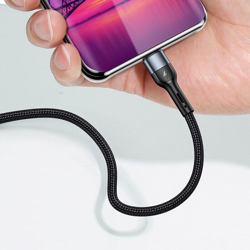 Cablu date Micro-USB Usams U55, incarcare rapida, 2A, 1m, negru