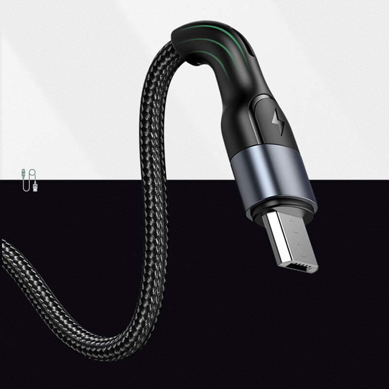 Cablu date Micro-USB Usams U55, incarcare rapida, 2A, 1m, negru