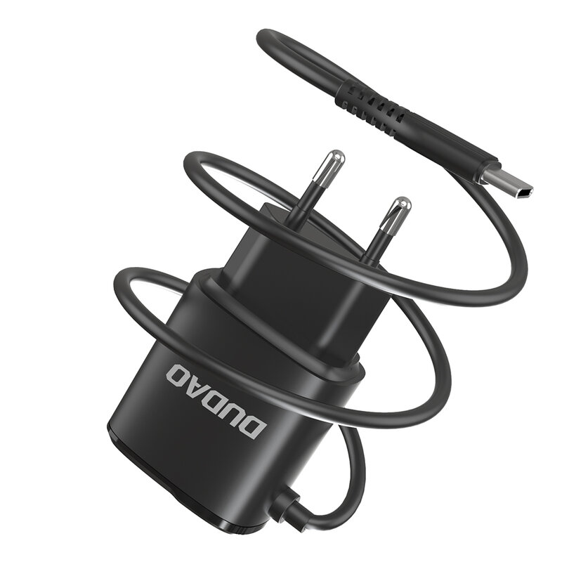 Incarcator Priza 2x USB Cu Cablu Type-C Dudao A2 Pro 2.4A 5V - Negru