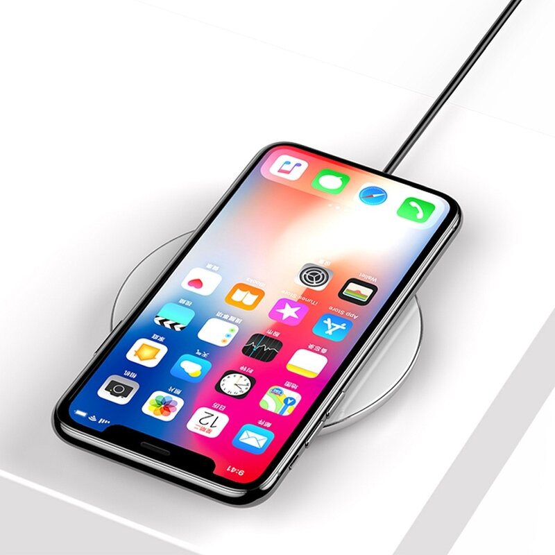 Incarcator Wireless Baseus 10W Cu Cablu De Incarcare USB/Lightning - CCALL-JK02 - Alb