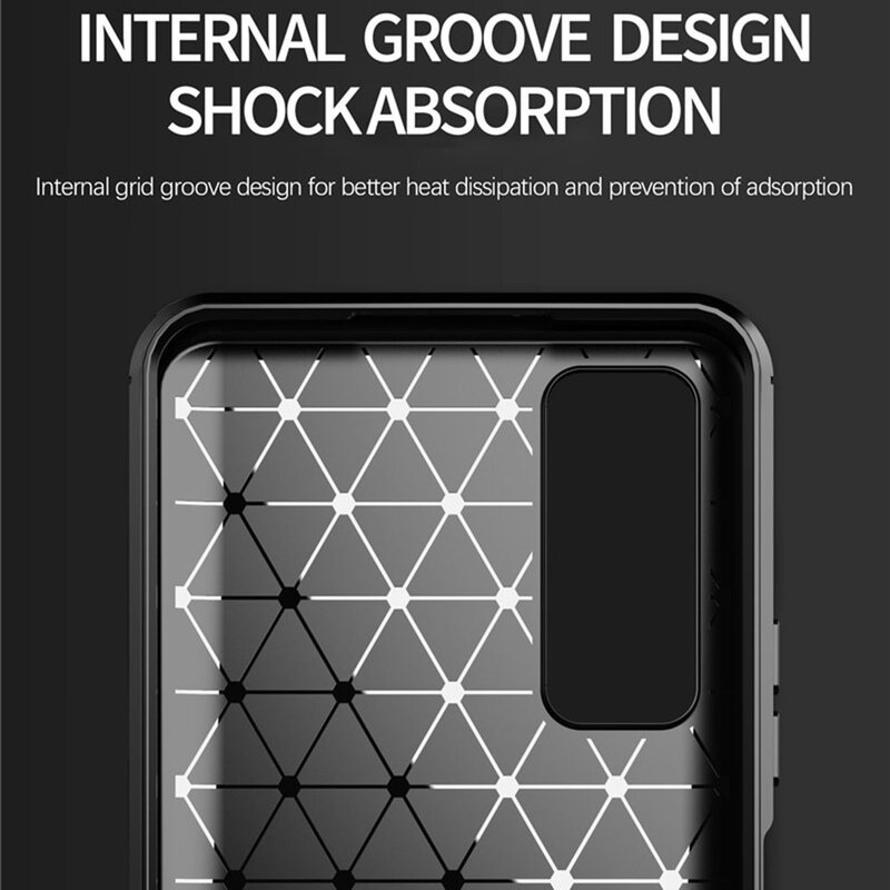 Husa Huawei P Smart 2021 Techsuit Carbon Silicone, negru