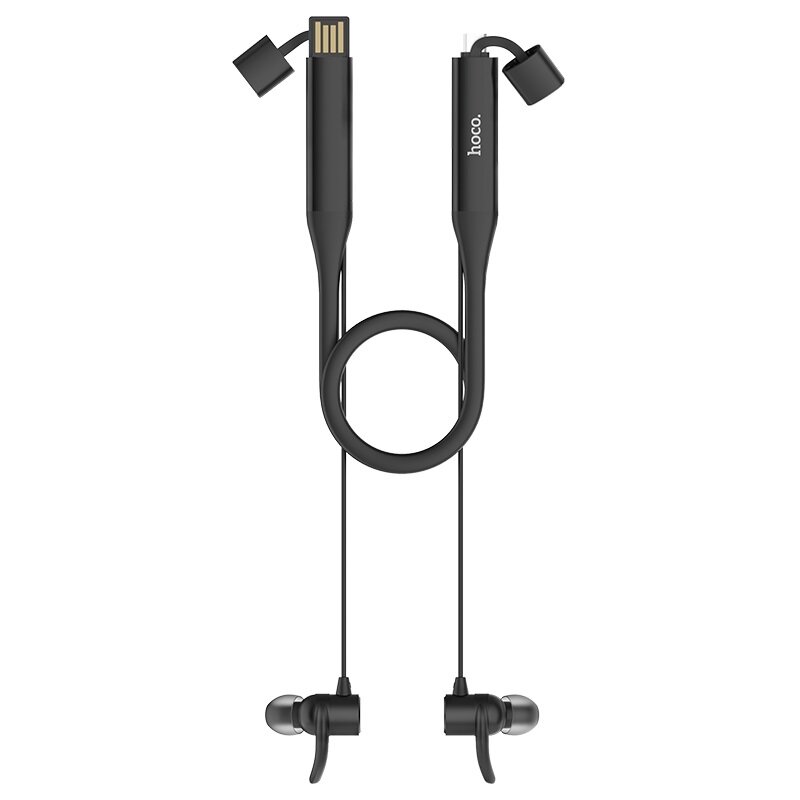 Casti In-Ear Wireless Hoco S18, Microfon Bluetooth, Cablu De Incarcare - Negru