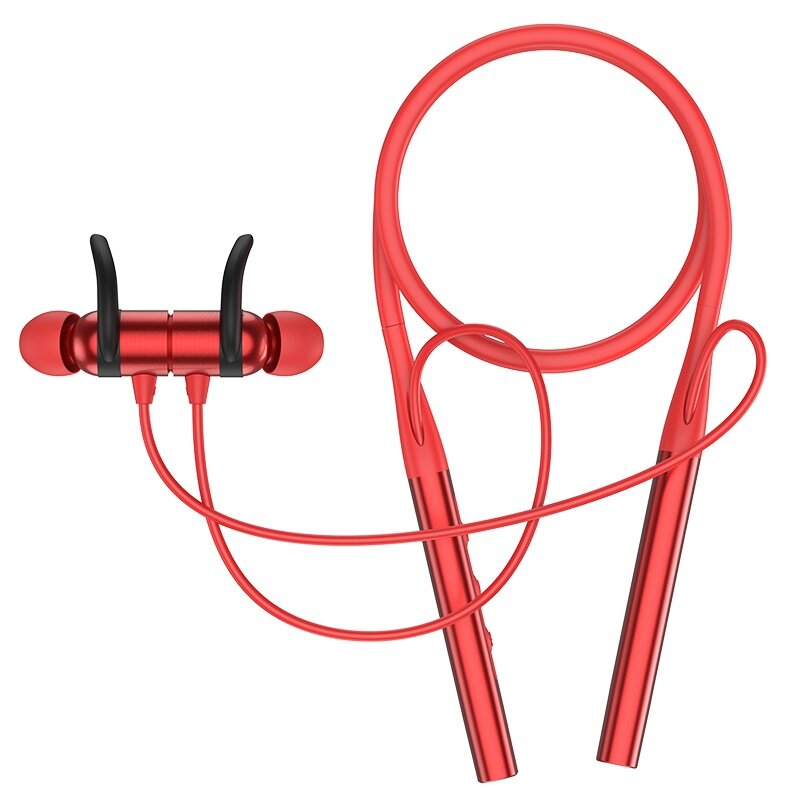 Casti In-Ear Wireless Hoco S18, Microfon Bluetooth, Cablu De Incarcare - Rosu