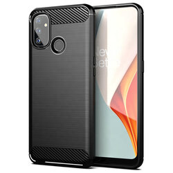 Husa OnePlus Nord N100 Techsuit Carbon Silicone, negru