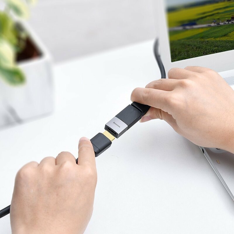 Adaptor Prelungitor Repeater HDMI/ HDMI Baseus 4K@60Hz - CAFDQ-0G - Negru