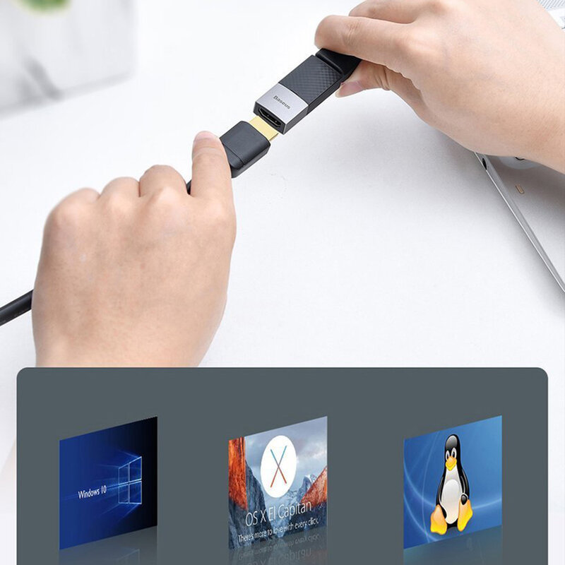 Adaptor Prelungitor Repeater HDMI/ HDMI Baseus 4K@60Hz - CAFDQ-0G - Negru