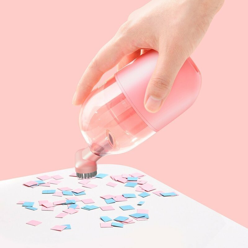 Mini Aspirator Birou Baseus C2 Cu Cablu De Incarcare Type-C - CRXCQC2-04 - Roz