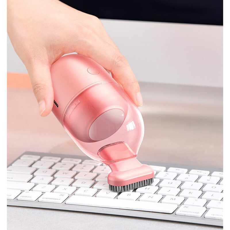 Mini Aspirator Birou Baseus C2 Cu Cablu De Incarcare Type-C - CRXCQC2-04 - Roz