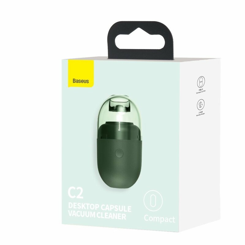 Mini Aspirator Birou Baseus C2 Cu Cablu De Incarcare Type-C - CRXCQC2-06 - Verde