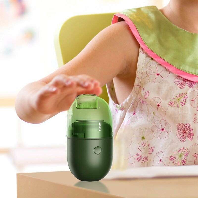 Mini Aspirator Birou Baseus C2 Cu Cablu De Incarcare Type-C - CRXCQC2-06 - Verde