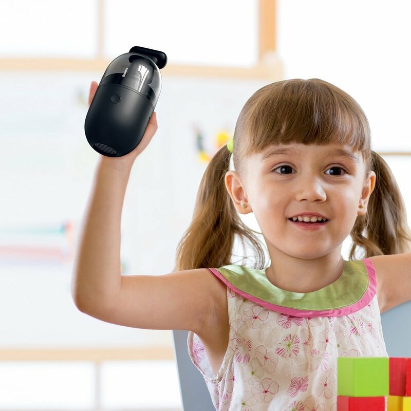 Mini Aspirator Birou Baseus C2 Cu Cablu De Incarcare Type-C - CRXCQC2-01 - Negru