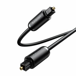Cablu audio optic Ugreen, Toslink la Toslink, SPDIF, DTS, 2m, negru, 70892