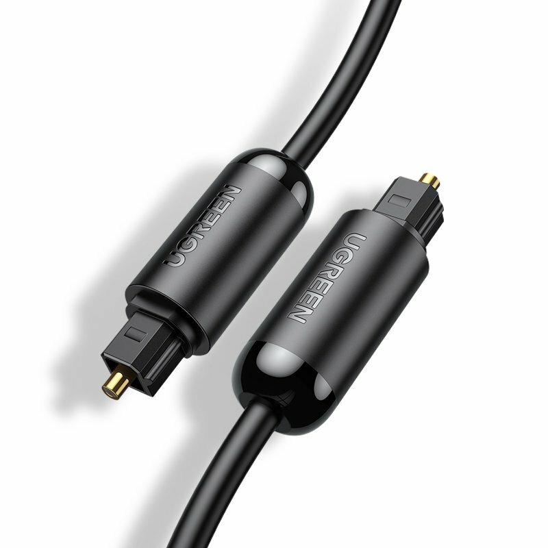Cablu audio optic Ugreen, Toslink la Toslink, SPDIF, DTS, 2m, negru, 70892
