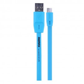 Cablu De Date Flat Micro USB REMAX Full Speed Series - Albastru