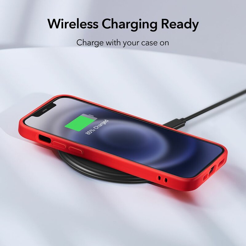 Husa iPhone 12 mini ESR Cloud Flexibila Din Silicon Si Microfibra - Rosu