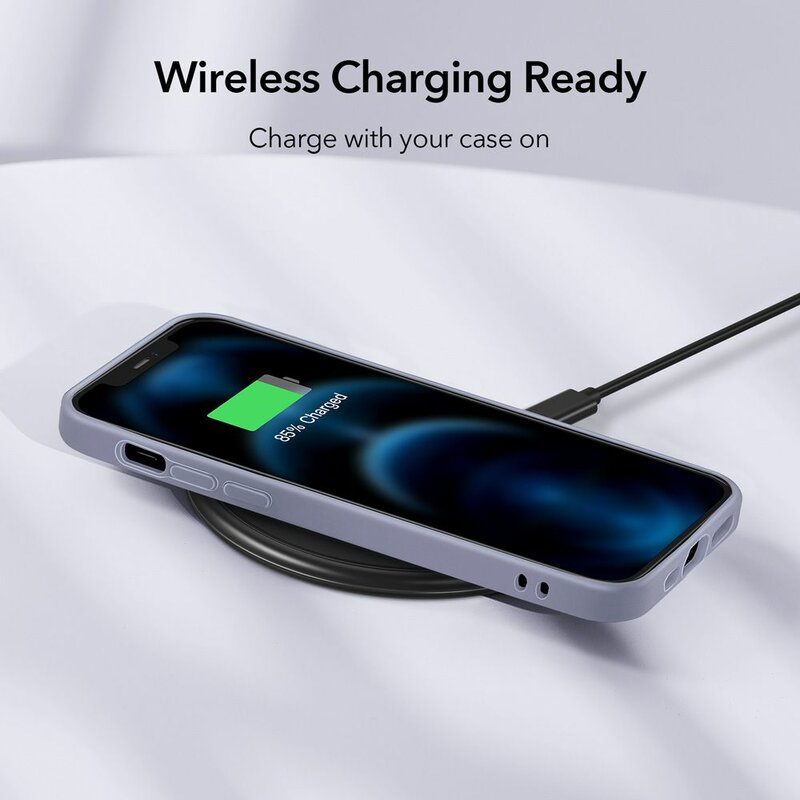 Husa iPhone 12 Pro ESR Cloud Flexibila Din Silicon Si Microfibra - Mov