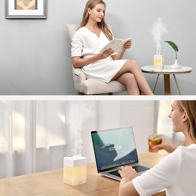 Umidificator Purificator Aer Difuzor Aromaterapie Baseus 1A 3W - DHSG-B02 - Alb
