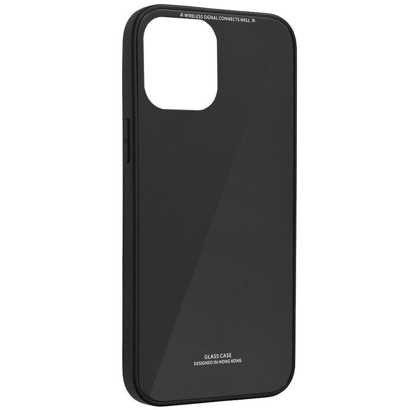 Husa iPhone 12 Pro Max Glass Series - Negru