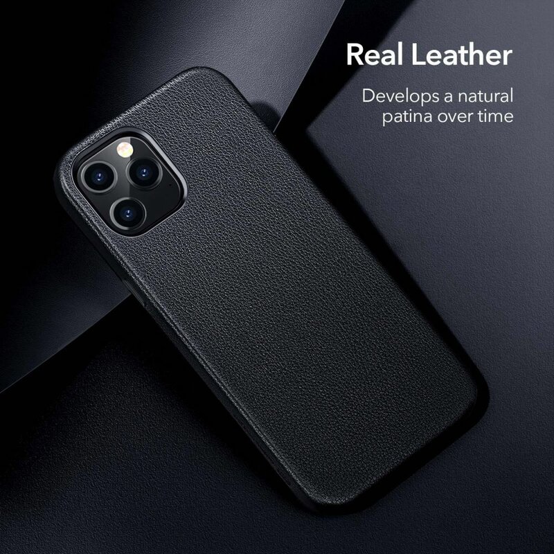 Husa iPhone 12 Pro Max ESR Metro Leather - Negru