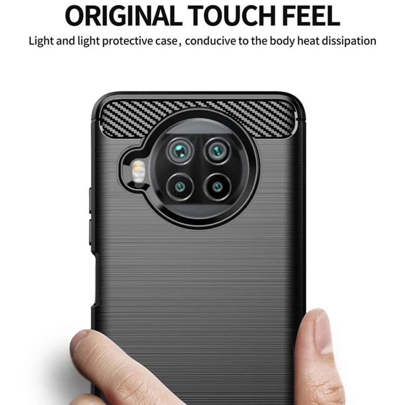 Husa Xiaomi Mi 10T Lite 5G Techsuit Carbon Silicone, negru