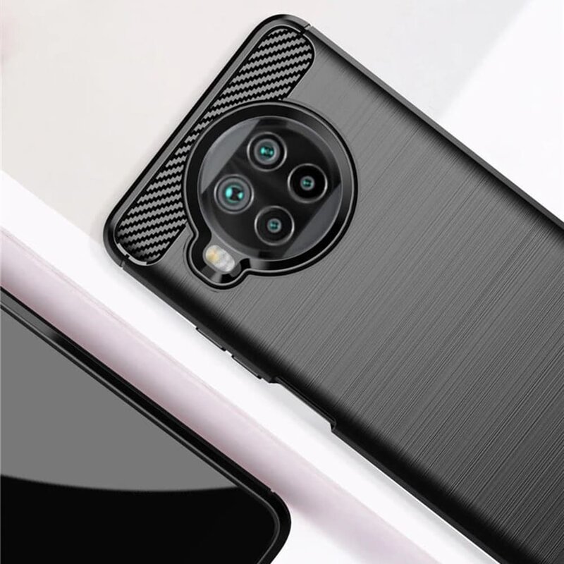 Husa Xiaomi Mi 10T Lite 5G Techsuit Carbon Silicone, negru