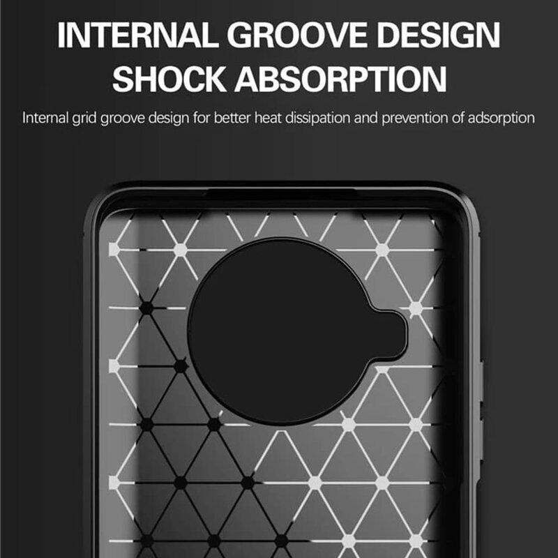 Husa Xiaomi Mi 10T Lite 5G Techsuit Carbon Silicone, negru