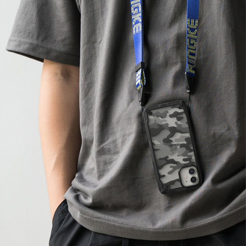 Husa iPhone 12 mini Ringke Fusion X Design - Camo Black