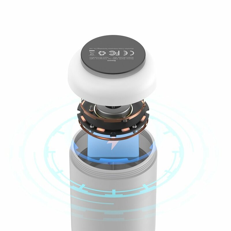 Lampa Auto Wireless Baseus, Cablu De Incarcare Type-C - CRYJD01-A02 - Alb