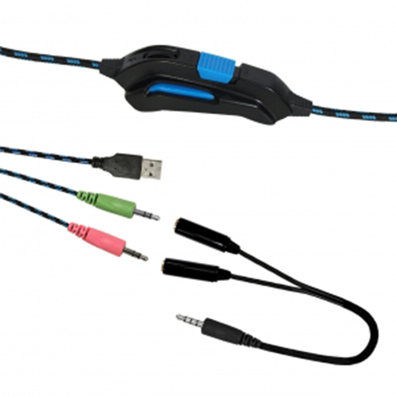 Casti On-Ear Gaming Cu Telecomanda Pe Cablu USB, Jack Si Microfon ART Flash - Negru