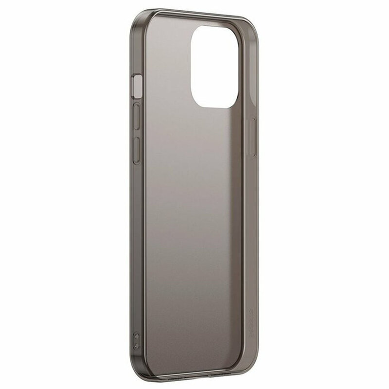 Husa iPhone 12 Pro Baseus Frosted Glass Transparenta - WIAPIPH61P-WS01 - Negru