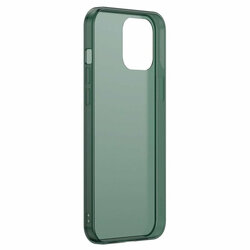 Husa iPhone 12 Pro Max Baseus Frosted Glass Transparenta - WIAPIPH67N-WS06 - Verde