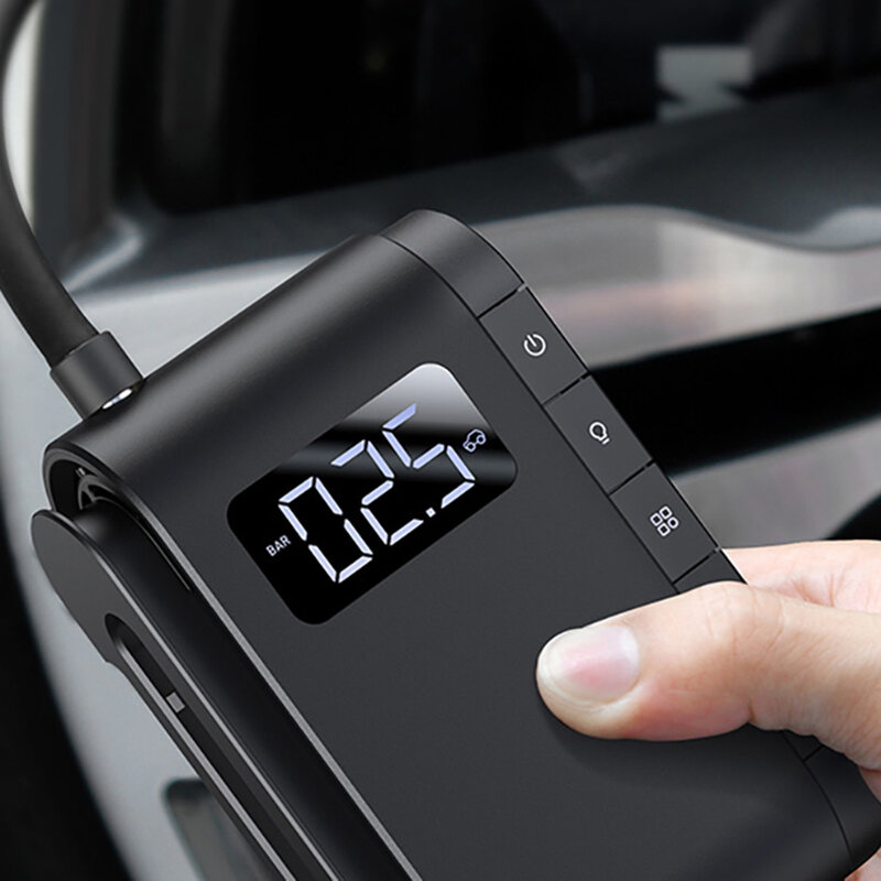 Compresor Auto Baseus, Pompa Electrica, Afisaj LED, Baterie 4000mAh - CRCQB03-01 - Negru