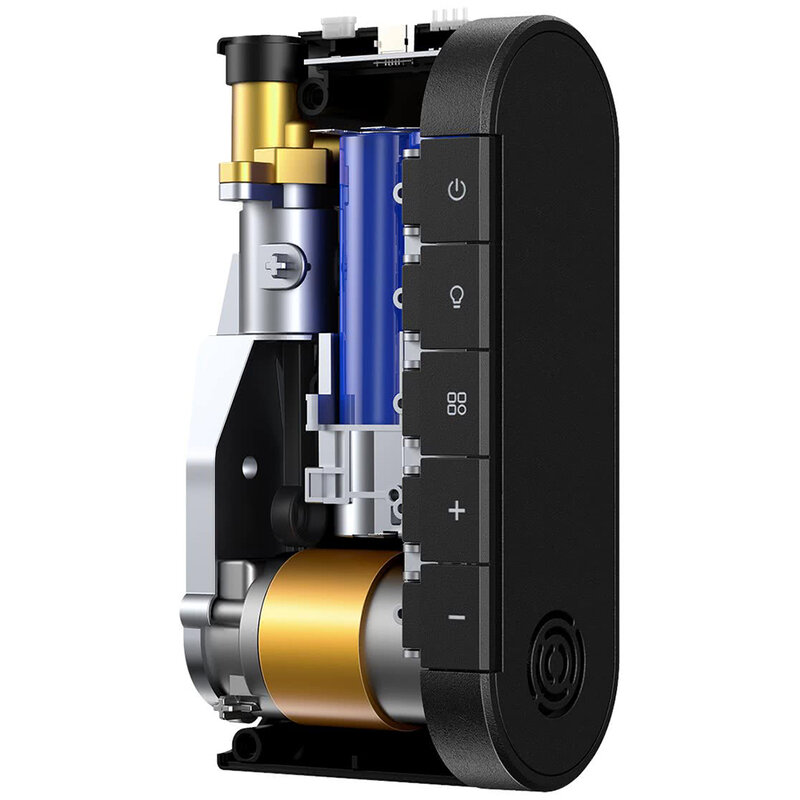Compresor Auto Baseus, Pompa Electrica, Afisaj LED, Baterie 4000mAh - CRCQB03-01 - Negru