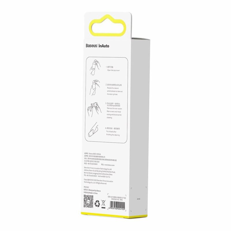 [Pachet 3x] Rezerve Aspirator Auto Baseus A2, Filtru Hepa - CRXCQA2-A01 - Negru