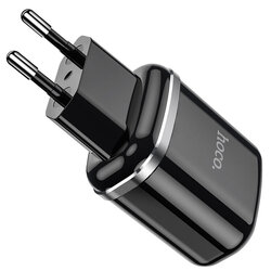 Incarcator priza Fast Charging Hoco N4 2xUSB 2.4A, 12W, negru