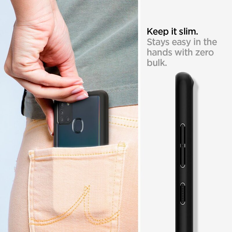 Husa Samsung Galaxy A21s Spigen Ultra Hybrid - Matte Black