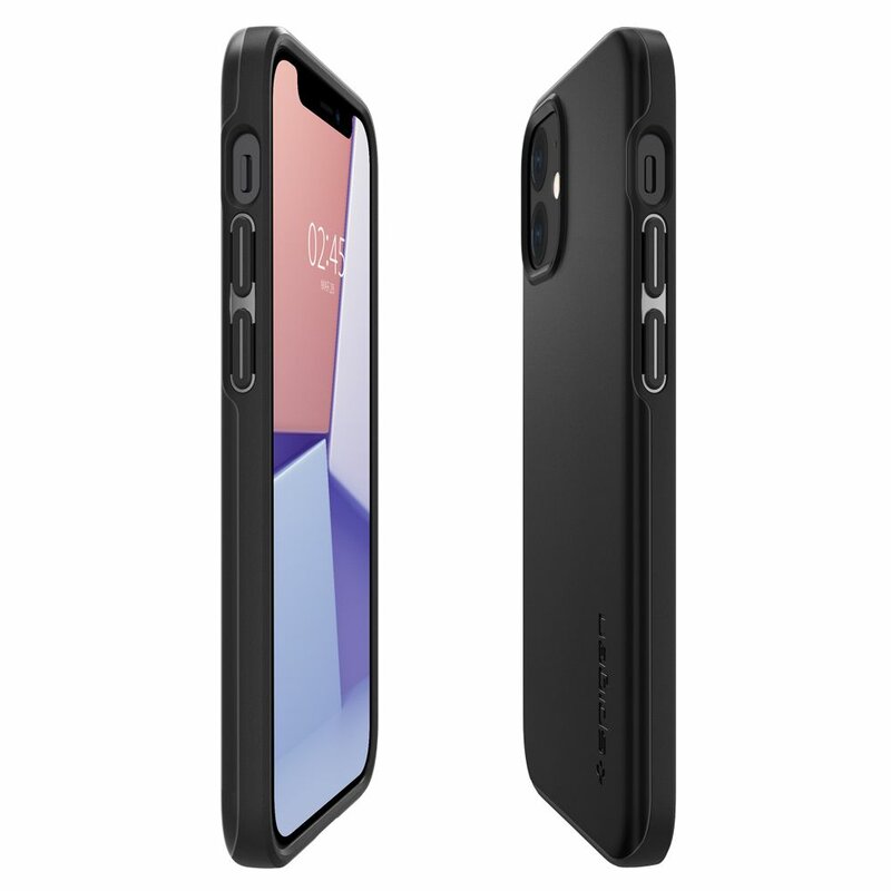 Husa iPhone 12 mini Spigen Thin Fit - Black