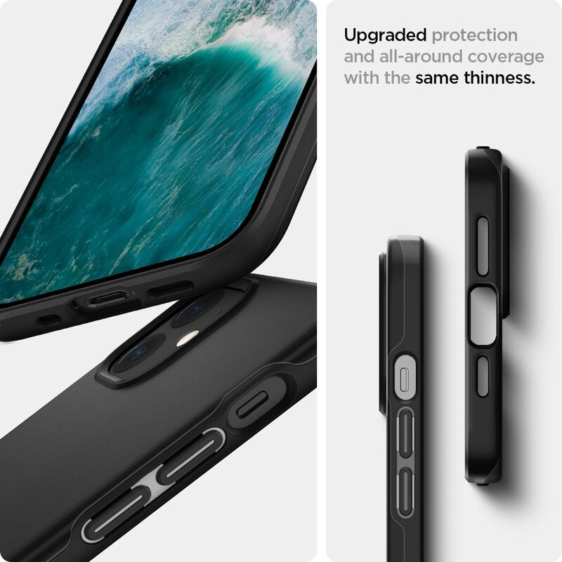 Husa iPhone 12 mini Spigen Thin Fit - Black