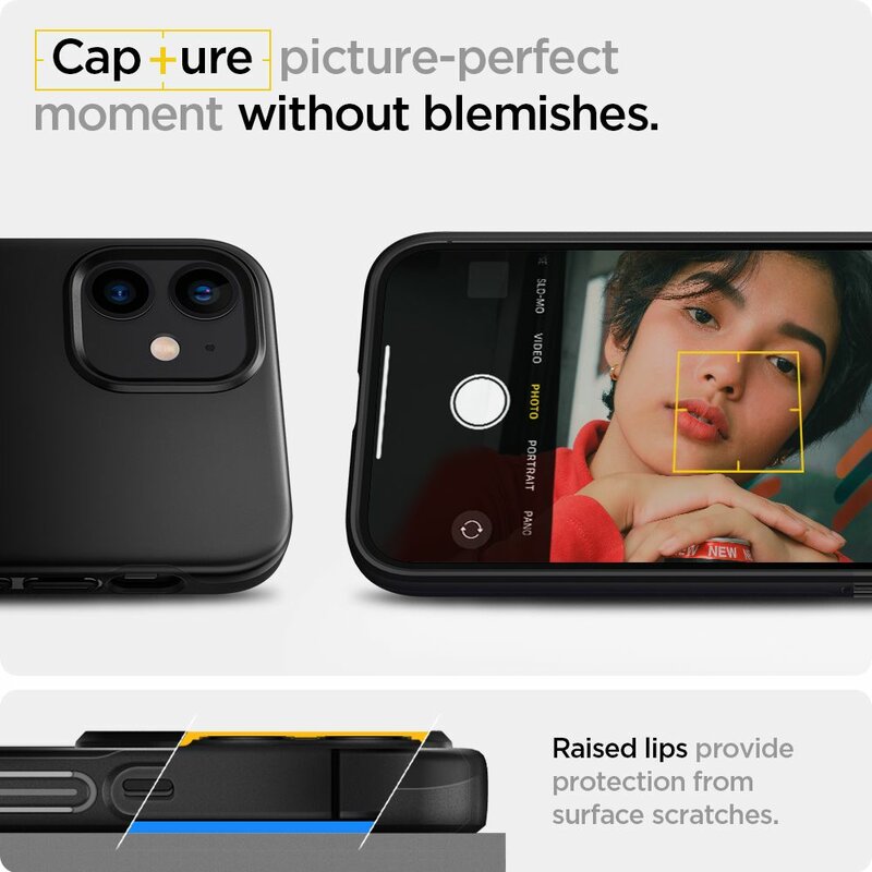 Husa iPhone 12 mini Spigen Thin Fit - Black