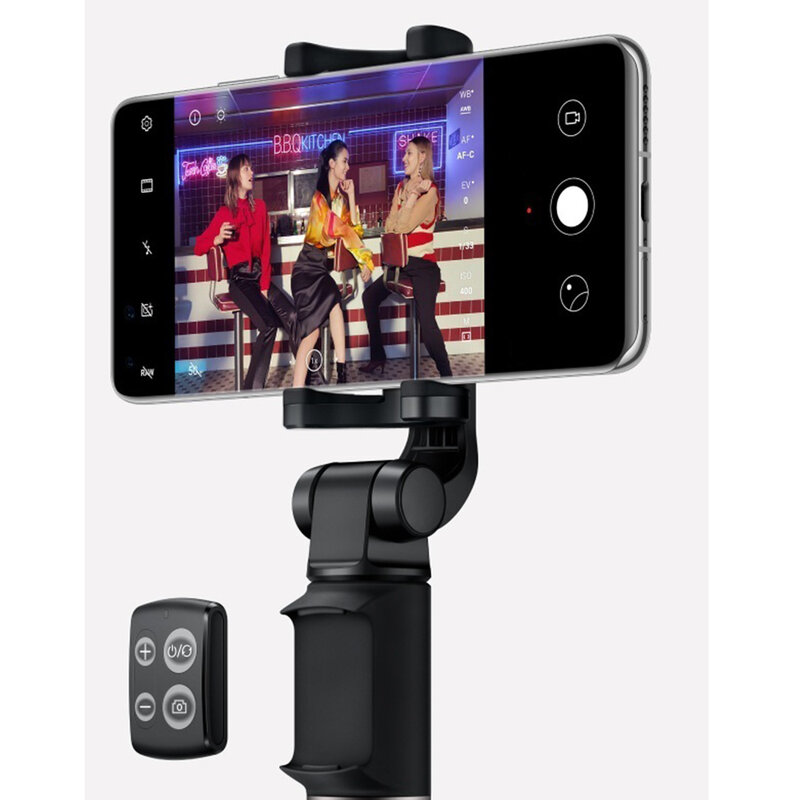 Suport Selfie Stick Huawei Original, Tripod Cu Telecomanda - CF15-Pro - Negru