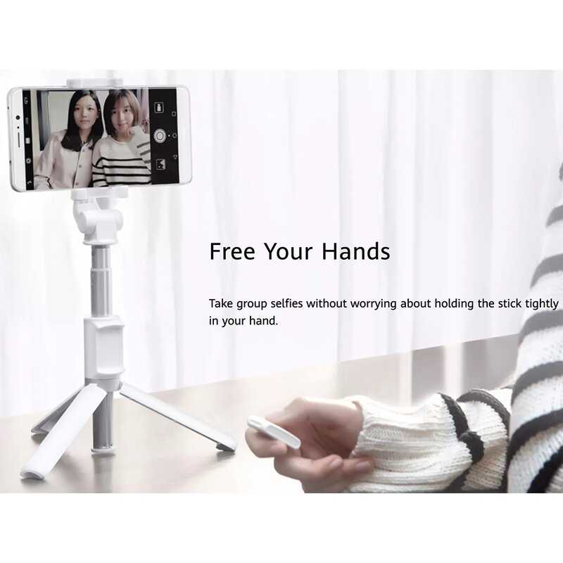 Suport Selfie Stick Huawei Original, Tripod Cu Telecomanda - CF15-Pro - Negru